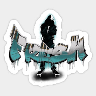 Fresh graffiti design Sticker